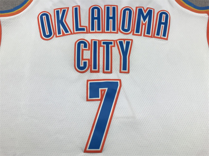 New Oklahoma City Thunder HOLMGREN 7 White NBA Jersey Basketball Shirt