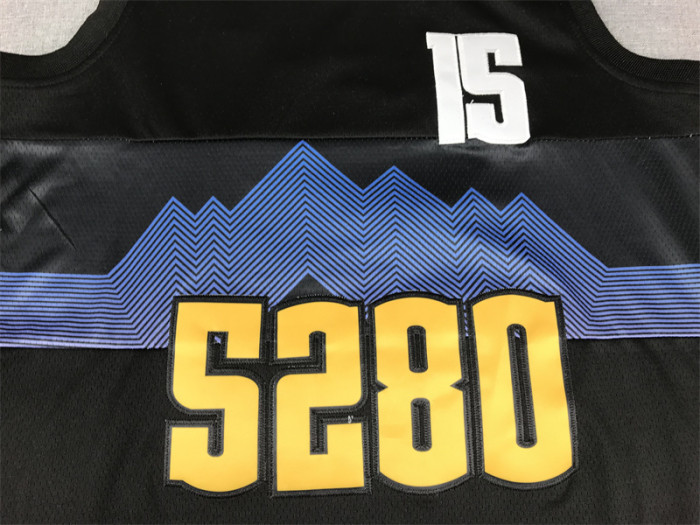 2024 City Edition Denver Nuggets 15 JOKIC Black NBA Jersey Basketball Shirt