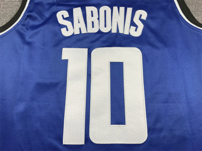 2024 City Edition Sacramento Kings 10 SABONIS Blue NBA Jersey Basketball Shirt