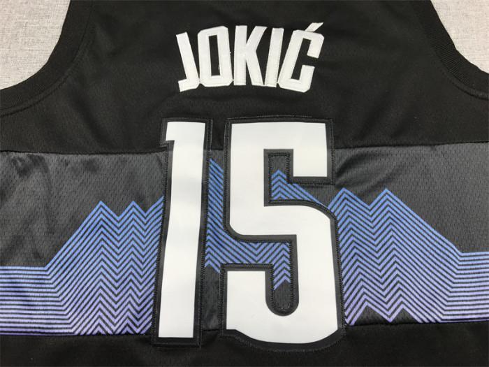 2024 City Edition Denver Nuggets 15 JOKIC Black NBA Jersey Basketball Shirt