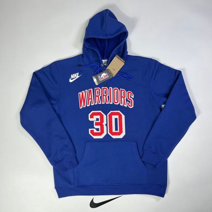 Golden State Warriors NBA Hoodie Basketball Hoody White Blue Black Cotton Sweater