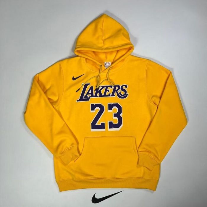 Los Angeles Lakers 23 JAMES NBA Hoodie Basketball Hoody Grey White Purple Yellow Cotton Sweater