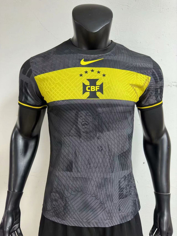 Player Version 2024 Brazil Black/Yellow Special Edition Soccer Jersey Brasil Football Shirt