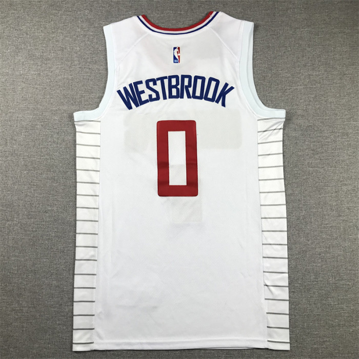 Los Angeles Clippers 0 WESTBROOK NBA Jersey White Basketball Shirt