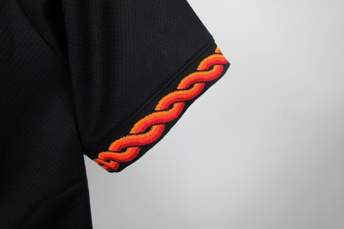 with Riyadh Season+Auberge Resorts Maillot As Roma Fan Version 2023-2024 As Roma Third Away black Soccer Jersey