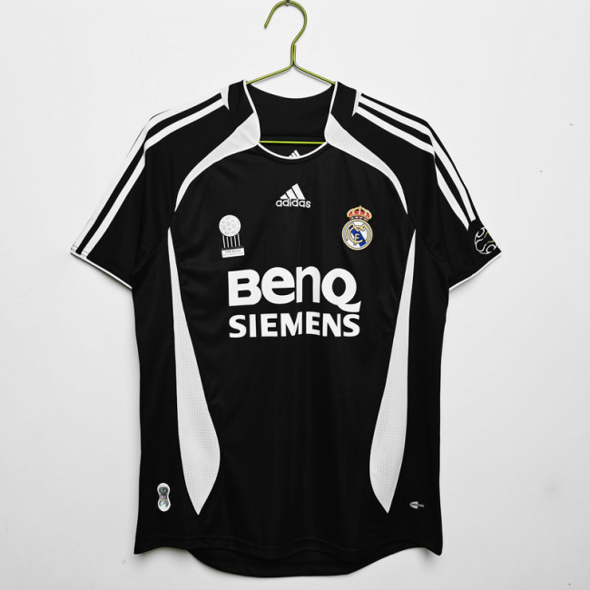 Retro Jersey 2006-2007 Real Madrid Away Black Vintage Soccer Jersey