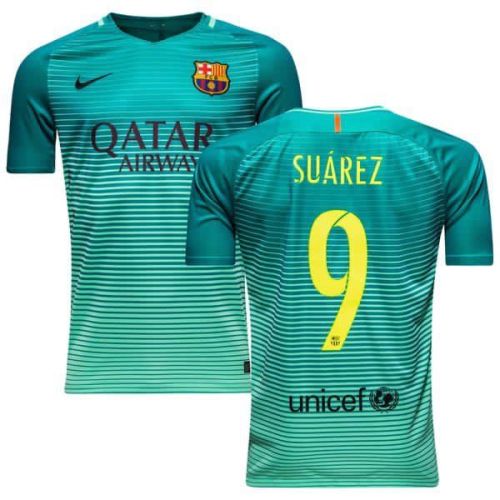 Retro Jersey 2016-2017 Barcelona SUAREZ 9 Third Away Soccer Jersey