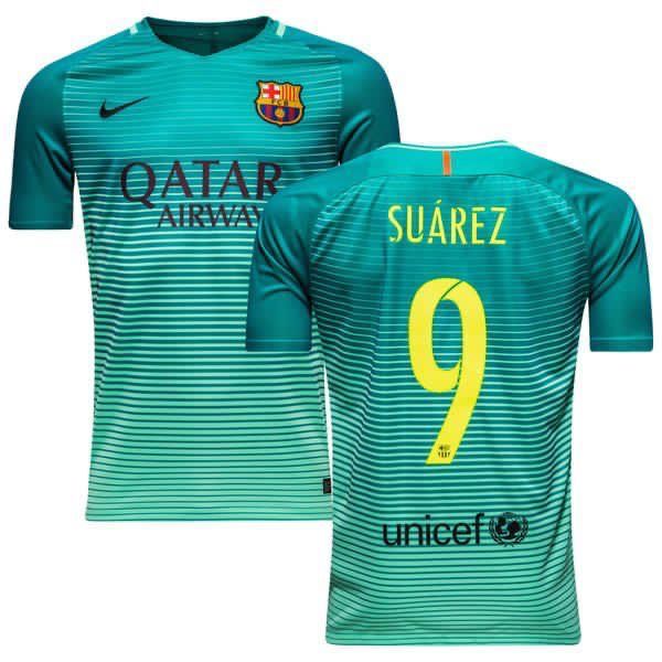 Retro Jersey 2016-2017 Barcelona SUAREZ 9 Third Away Soccer Jersey