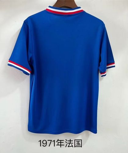 Retro Jersey 1971 France Home Soccer Jersey Vintage Football Shirt