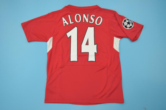 with UCL Patch Retro Jersey 2004-2005 Liverpool UCL Final Home Soccer Jersey Vintage Football Shirt