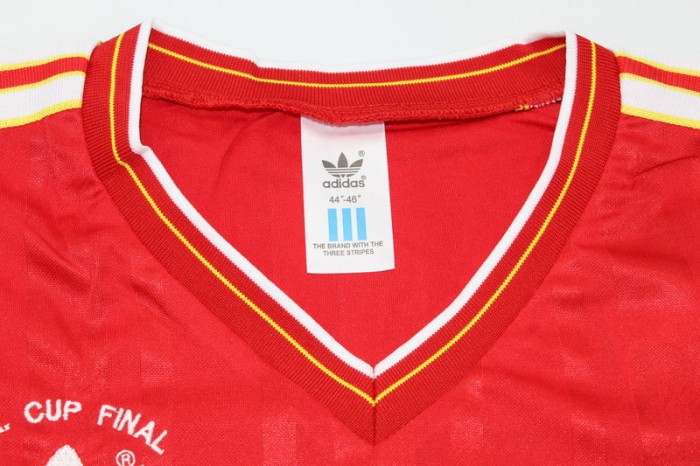 Long Sleeve Retro Jersey 1985-1986 Liverpool Double Winners Home Soccer Jersey