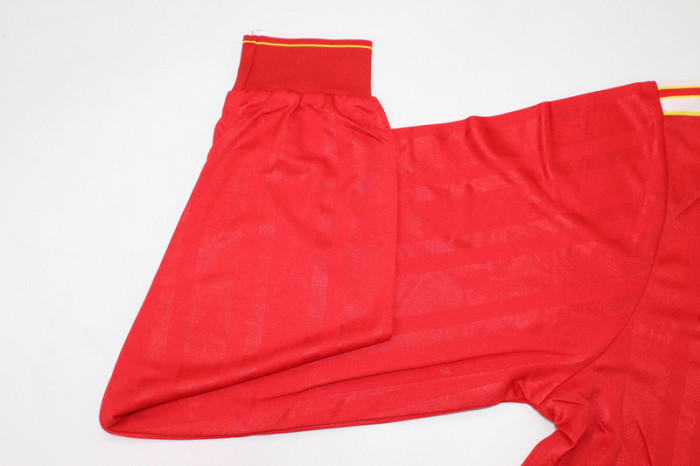Long Sleeve Retro Jersey 1985-1986 Liverpool Double Winners Home Soccer Jersey