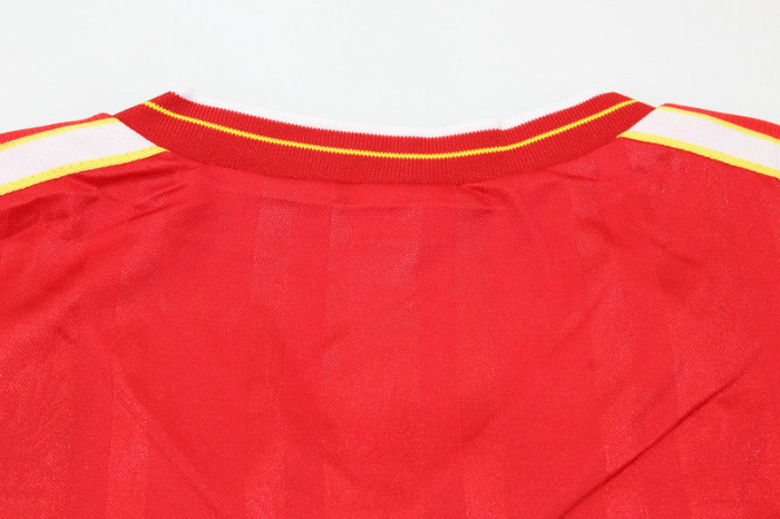 Long Sleeve Retro Jersey 1985-1986 Liverpool Double Winners Home Soccer Jersey