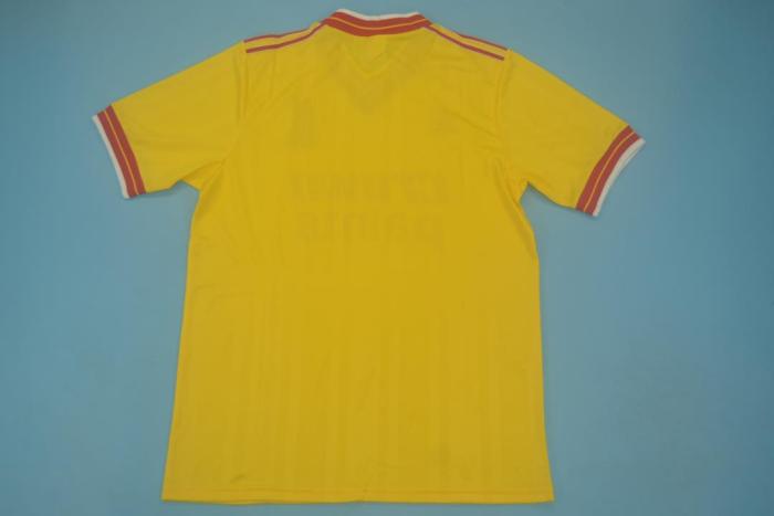 Retro Jersey 1985-1987 Liverpool Third Yellow Soccer Jersey Vintage Football Shirt