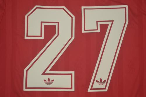 Retro Jersey 1986-1987 Liverpool 27 Home Soccer Jersey Vintage Football Shirt