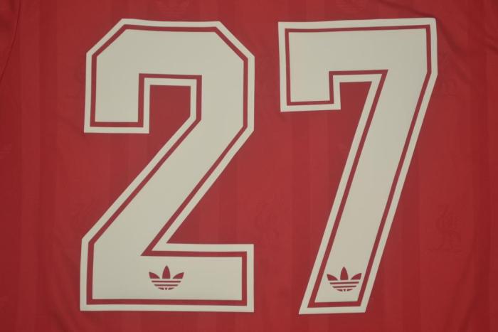 Retro Jersey 1986-1987 Liverpool 27 Home Soccer Jersey Vintage Football Shirt