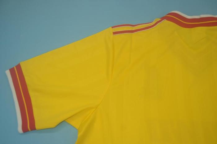 Retro Jersey 1985-1987 Liverpool Third Yellow Soccer Jersey Vintage Football Shirt