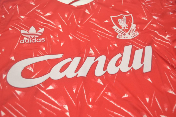 Long Sleeve Retro Jersey 1989-1990 Liverpool 7 MC MANAMAN Home Soccer Jersey Vintage Football Shirt