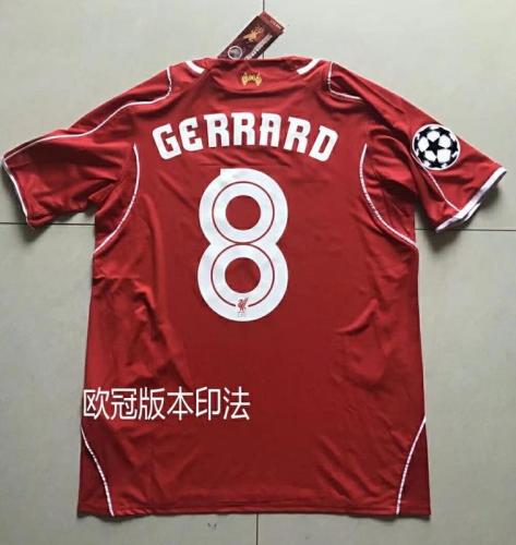 with UCL Patch Retro Jersey 2014-2015 Liverpool GERRARD 8 Home Soccer Jersey Vintage Football Shirt