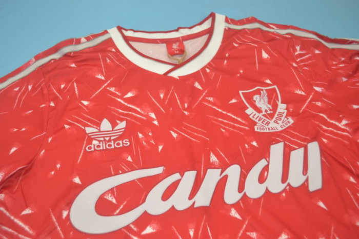 Long Sleeve Retro Jersey 1989-1990 Liverpool 7 MC MANAMAN Home Soccer Jersey Vintage Football Shirt
