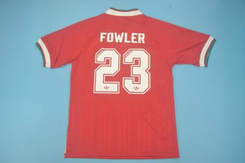 Retro Jersey 1993-1995 Liverpool 23 FOWLER Home Soccer Jersey Vintage Football Shirt