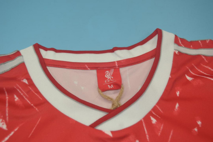 Long Sleeve Retro Jersey 1989-1990 Liverpool 7 MC MANAMAN Home Soccer Jersey Vintage Football Shirt
