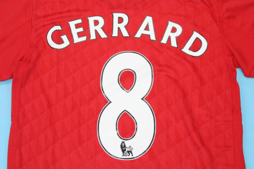 with EPL Patch Retro Jersey 2010-2012 Liverpool GERRARD 8 Home Soccer Jersey Vintage Football Shirt