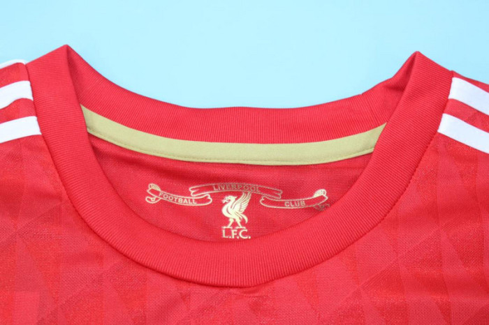 with EPL Patch Long Sleeve Retro Jersey 2010-2012 Liverpool Home Soccer Jersey Vintage Football Shirt