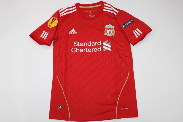 with Europa League Patch Retro Jersey 2010-2012 Liverpool Home Soccer Jersey Vintage Football Shirt