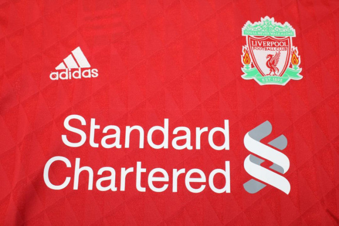 with Europa League Patch Retro Jersey 2010-2012 Liverpool Home Soccer Jersey Vintage Football Shirt