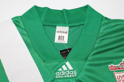 Retro Jersey 1992-1993 Liverpool Away Green Soccer Jersey Vintage Football Shirt