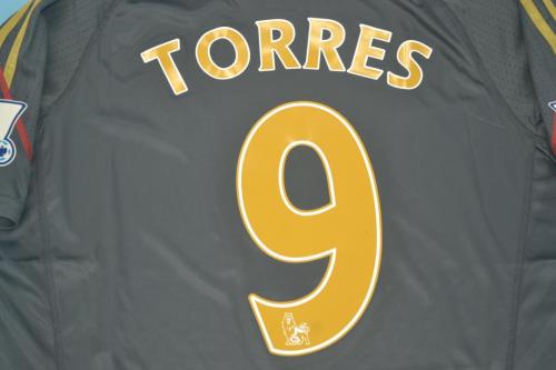 with EPL Patch Retro Jersey 2009-2010 Liverpool Torres 9 Away Black Soccer Jersey