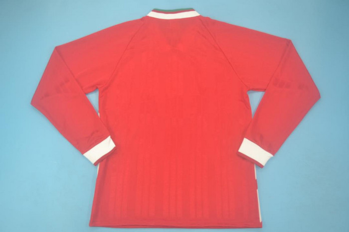 with EPL Patch Long Sleeve Retro Jersey 1993-1995 Liverpool Home Soccer Jersey Vintage Football Shirt