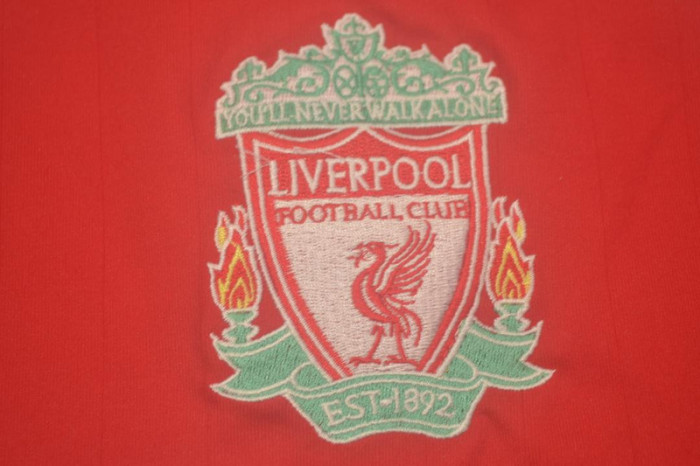 Long Sleeve Retro Jersey 2006-2008 Liverpool Home Soccer Jersey Vintage Football Shirt