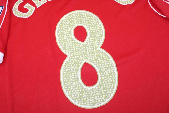 with Front Lettering+EPL Patch Retro Jersey 2014-2015 Liverpool GERRARD 8 Home Soccer Jersey Vintage Football Shirt