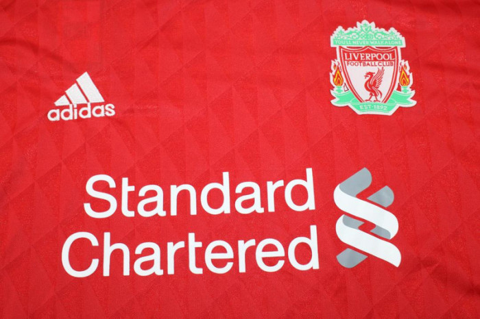 with EPL Patch Long Sleeve Retro Jersey 2010-2012 Liverpool Home Soccer Jersey Vintage Football Shirt