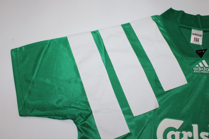 Retro Jersey 1992-1993 Liverpool Away Green Soccer Jersey Vintage Football Shirt