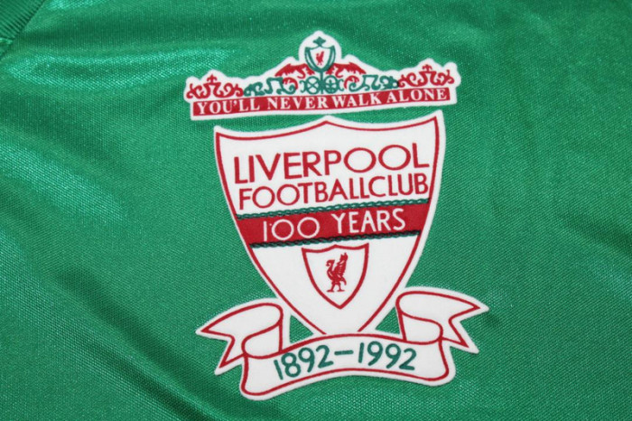 Retro Jersey 1992-1993 Liverpool Away Green Soccer Jersey Vintage Football Shirt