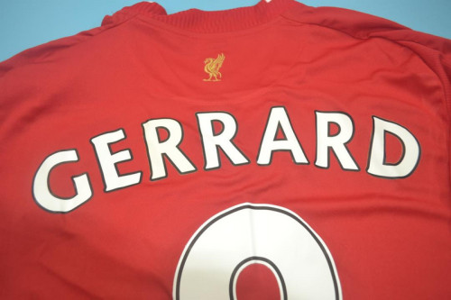 with EPL Patch Retro Jersey 2006-2008 Liverpool GERRARD 8 Home Soccer Jersey Vintage Football Shirt
