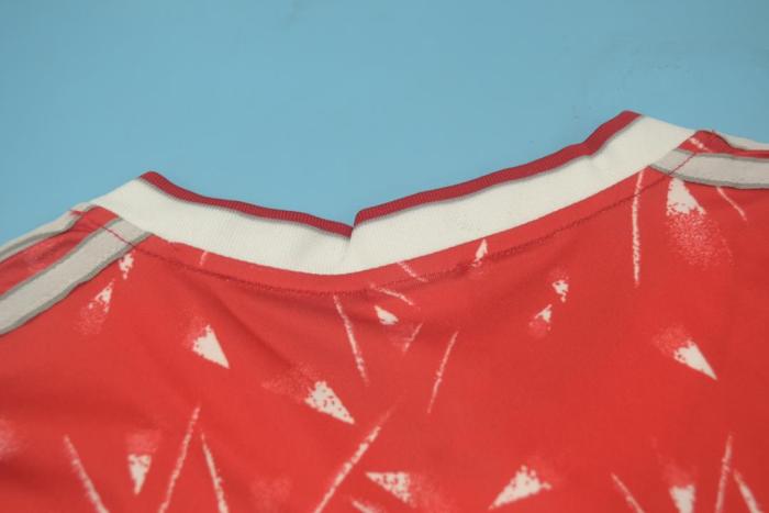 Long Sleeve Retro Jersey 1989-1990 Liverpool 7 MC MANAMAN Home Soccer Jersey Vintage Football Shirt