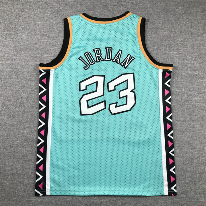 Youth Mitchell&ness 1996 NBA All Stars 23 JORDAN Basketball Shirt Blue Kids NBA Jersey
