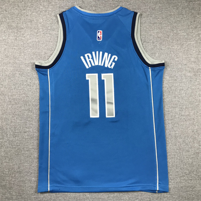 Youth Dallas Mavericks 11 IRVING Blue NBA Jersey Child Basketball Shirt
