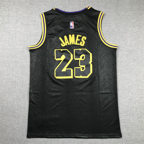 Los Angeles Lakers 23 James Black/Yellow NBA Jersey Basketball Shirt