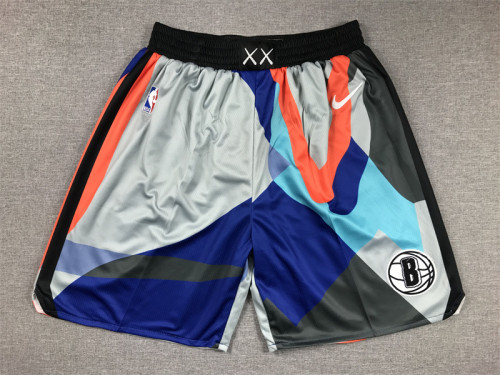 2024 Brooklyn Nets NBA Shorts City Edition Colorful Basketball Shorts
