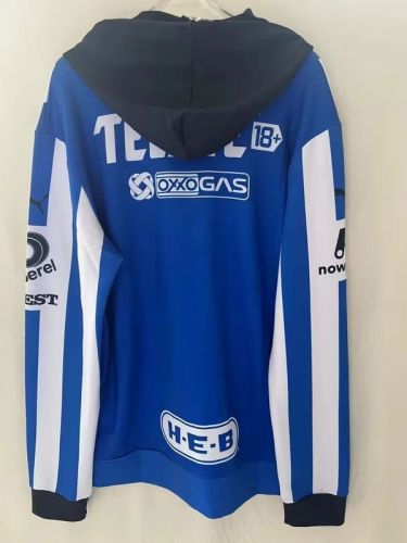2023-2024 Monterrey Blue/White Soccer Training Sweater Football Hoodie