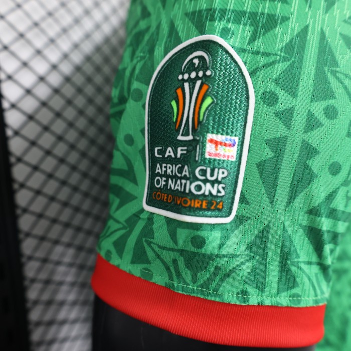 with Africa Cup Patch Player Version 2024 Burkina Faso Home Soccer Jersey