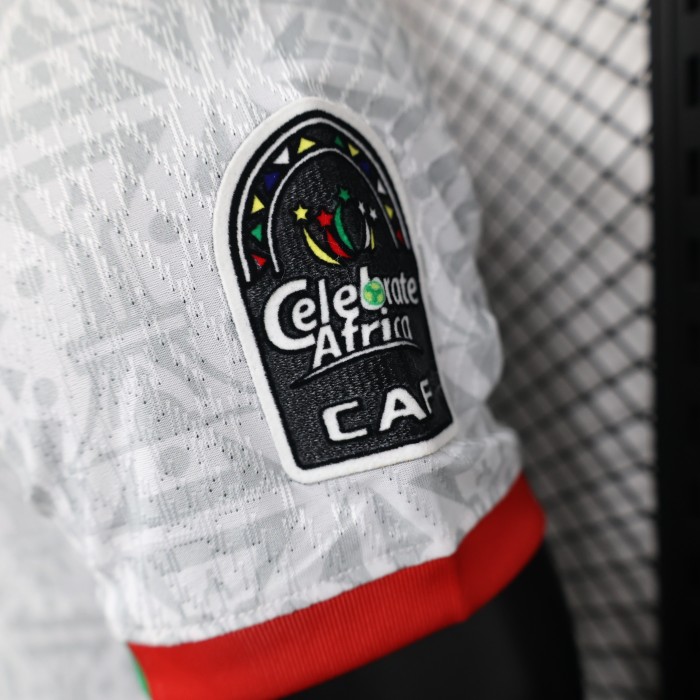 with Africa Cup Patch Player Version 2024 Burkina Faso Away White Soccer Jersey