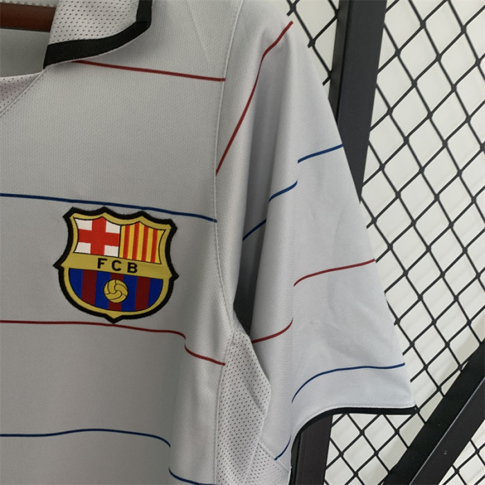 Retro Jersey 2003-2004 Barcelona Away Grey Soccer Jersey Vintage Football Shirt