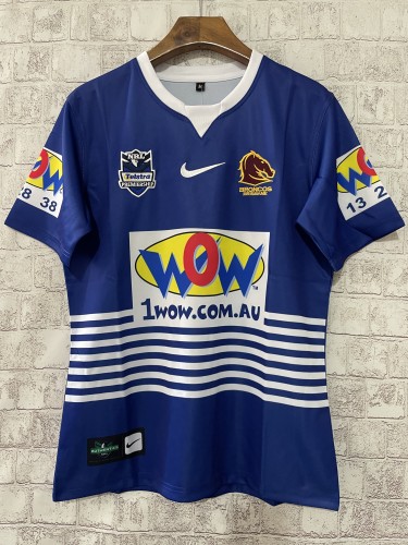 Retro Brisbane Broncos Blue Rugby Jersey