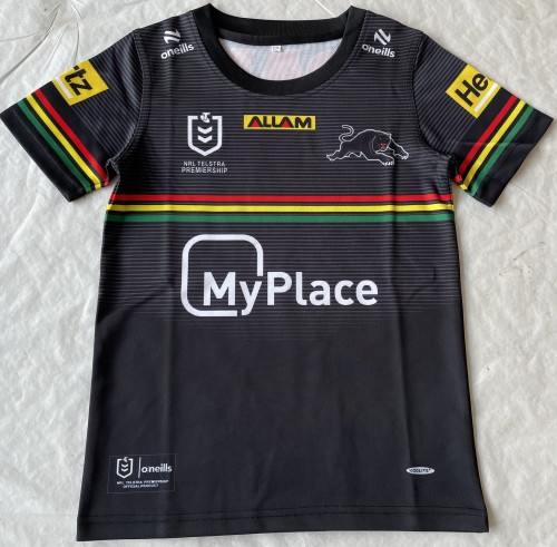 Youth 2024 Child Leopard Black Rugby Jersey